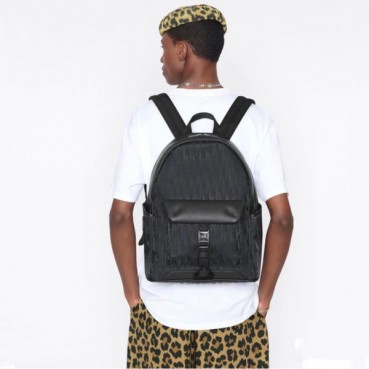 디올 남성 오블리크 블랙 백팩 - Dior Mens Black Back Pack 