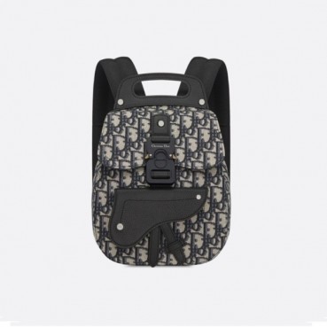 디올 남성 오블리크 블랙 백팩 - Dior Mens Black Back Pack 
