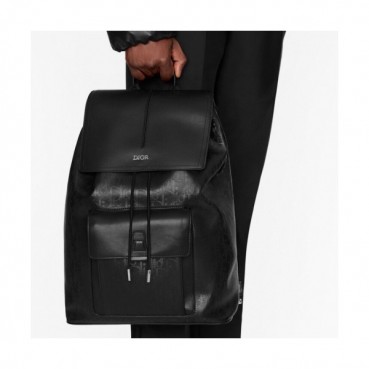 디올  남성 오블리크 모션 백팩 Size(31cm) 블랙 - Dior  Mens Oblique Motion Back Pack Dio01624x Black