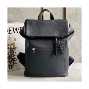 [로에베] Loevve 2020 Men's Leather Goya BackPack ,28cm - 로에베 2020 남성용 레더 고야 백팩, 28cm, LOEB0466, 네이비