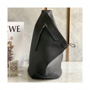 [로에베] Loevve 2020 Men's Leather Anton BackPack ,45cm - 로에베 2020 남성용 레더 앤톤 백팩, 45cm LOEB0464, 블랙