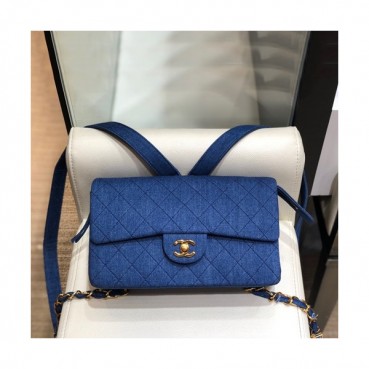 Chanel 2020 Denim Back Pack,25CM - 샤넬 2020 여성용 데님 백팩,CHAB1552,25CM,블루