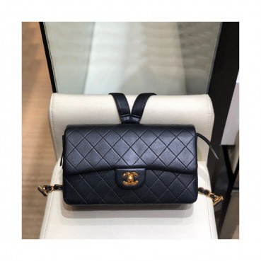 Chanel 2020 Leather Back Pack,25CM - 샤넬 2020 여성용 레더 백팩,CHAB1551,25CM,블랙