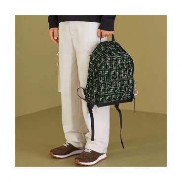 Fendi 2020 Nylon Back Pack, 38cm - 펜디 2020 나일론 남여공용 백팩,FENB0520,38cm,카키