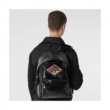 Burberry 2019 Canvas Back Pack , 42.5cm - 버버리 2019 코팅 캔버스 남성용 백팩 ,BURB0439,42.5cm,블랙