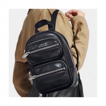 Alexander Wang 2019 Leather Back Pack,30cm - 알렉산더왕 2019 레더 여성용 백팩, AWB0024,30cm,블랙