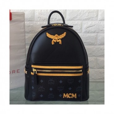 MCM 2019 Leather & Visetos Back Pack,26/34cm - 엠씨엠 2019  레더 & 비세토스 여성용 백팩 MCMB0360,26/34cm,블랙