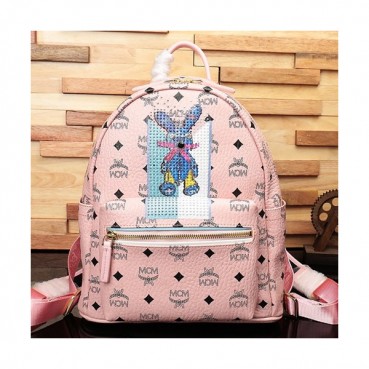 MCM 2019 Visetos Back Pack,21/26cm - 엠씨엠 2019 베세토스 여성용 백팩 MCMB0353, 21/26cm,핑크