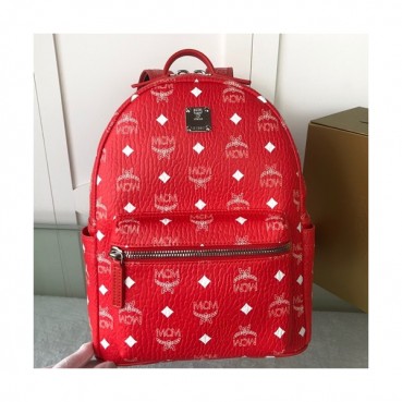 MCM 2019 Visetos Back Pack,26/34cm - 엠씨엠 2019 비세토스 남여공용 백팩 MCMB0347,26/34cm,레드