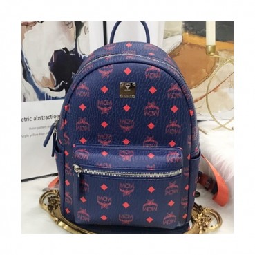 MCM 2019 Visetos Back Pack,26/34cm - 엠씨엠 2019 비세토스 남여공용 백팩 MCMB0346,26/34cm,블루