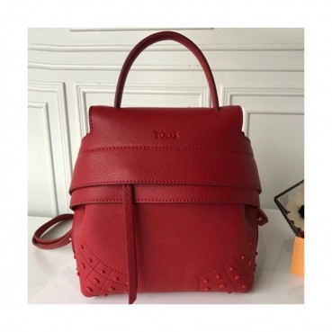 Tod's 2019  Leather Back Pack,22cm - 토즈 2019 여성용 레더 백팩,TODB0029,22cm,레드