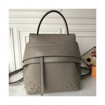 Tod's 2019  Leather Back Pack,22cm - 토즈 2019 여성용 레더 백팩,TODB0028,22cm,그레이