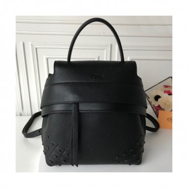 Tod's 2019  Leather Back Pack,22cm - 토즈 2019 여성용 레더 백팩,TODB0027,22cm,블랙