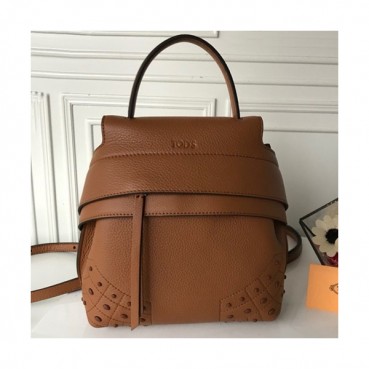 Tod's 2019  Leather Back Pack,22cm - 토즈 2019 여성용 레더 백팩,TODB0026,22cm,브라운
