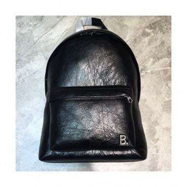 Balenciaga 2019 Leather Back Pack,40cm - 발렌시아가 2019 남여공용 레더 백팩,BGB0453,40cm,블랙