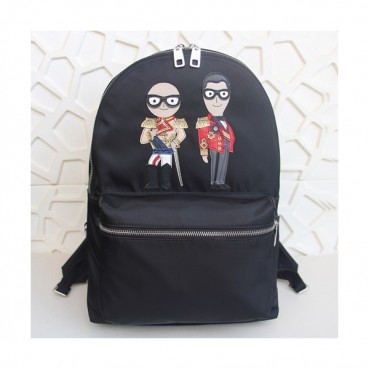 Dolce&Gabbana 2019 Nylon & Leather Back Pack ,42CM - 돌체 앤 가바나 2019 나일론 & 레더 남성용 백팩, DGB0133 ,42cm,블랙