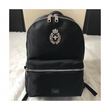Dolce&Gabbana 2019 Nylon & Leather Back Pack ,42CM - 돌체 앤 가바나 2019 나일론 & 레더 남성용 백팩, DGB0131 ,42cm,블랙