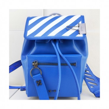 Off White 2019 Leather Back Pack,24cm - 오프화이트 2019 레더 남여공용 백팩 OFFB0080,24cm,블루