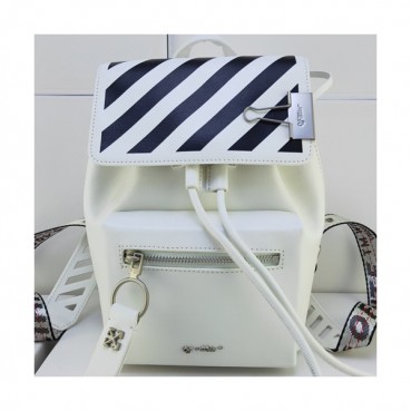 Off White 2019 Leather Back Pack,24cm - 오프화이트 2019 레더 남여공용 백팩 OFFB0079,24cm,화이트