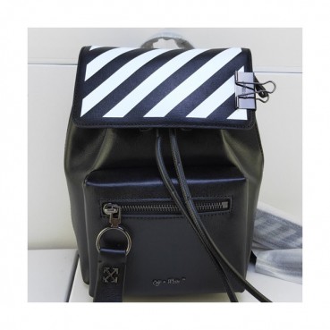 Off White 2019 Leather Back Pack,24cm - 오프화이트 2019 레더 남여공용 백팩 OFFB0078,24cm,블랙
