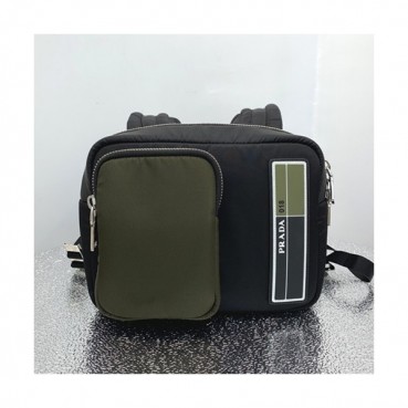 Prada 2019 Nylon Back Pack ,24CM - 프라다 2019 남여공용 백팩 PRAB0064,24CM,블랙+카키