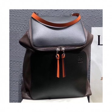 Loewe 2019 Goya Large Back Pack, 41CM - 로에베 2019 고야 남여공용 라지 백팩 ,LOEB0334, 41CM, 블랙+브라운(악세사리 단독구매)