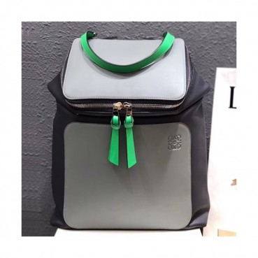 Loewe 2019 Goya Large Back Pack, 41CM - 로에베 2019 고야 남여공용 라지 백팩 ,LOEB0333, 41CM, 연그레이+네이비(악세사리 단독구매)