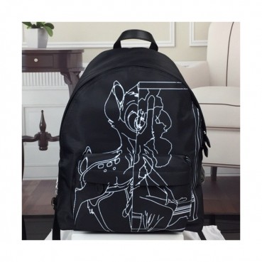 Givenchy 2019 Canvas & Leather Back Pack,41cm - 지방시 2019 캔버스 & 레더 남여공용 백팩 GVB0285,41cm,블랙