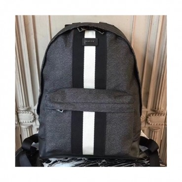 Bally 2019 Nylon & Leather Back Pack,44cm  - 발리 2019 나일론 & 레더 남성용 백팩 BALB0068,44cm,그레이
