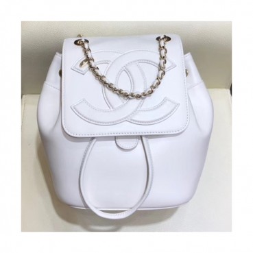 Chanel 2019 Leather Back Pack,20CM - 샤넬 2019 레더 백팩, CHAB1004,20CM,화이트