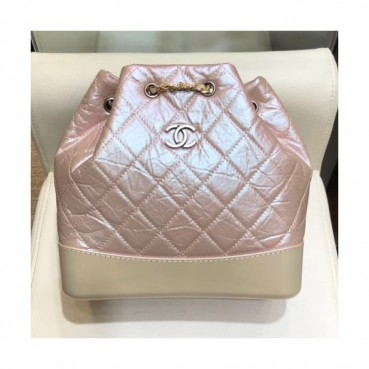 Chanel 2019 Gabrielle Back Pack ,23CM - 샤넬 2019 가브리엘 백팩,CHAB0958,23CM,핑크+베이지