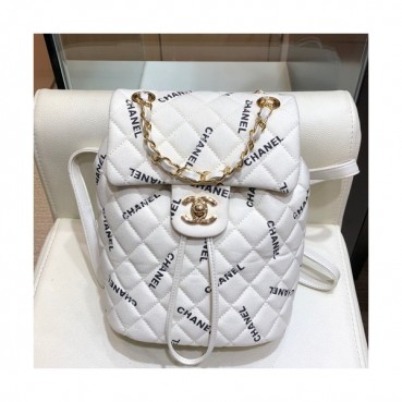 Chanel 2019 Canvas Women Back Pack ,22CM - 샤넬 2019 캔버스 여성용 백팩,CHAB0897,22CM,화이트