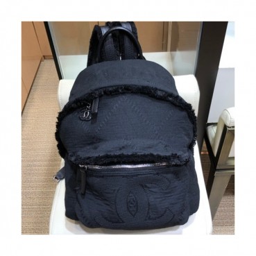 Chanel 2019 Wool Blend Women Back Pack ,39CM - 샤넬 2019 울 혼방 여성용 백팩,CHAB0896,39CM,블랙