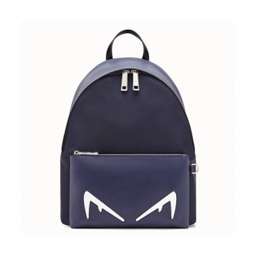 Fendi 2019 Nylon & Leather Back Pack ,38CM - 펜디 2019 나일론& 레더 남여공용 백팩  FENB0429,38CM,네이비