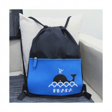 Prada 2019 Nylon&Leather Back Pack ,43CM - 프라다 2019 나일론&레더 남여공용 백팩 PRAB0048,43CM,블랙+블루