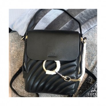 Chole 2019 Faye Leather Tote Shoulder Bag / Back Pack, 25.5cm -  끌로에 2019 페이 레더 토트 숄더백/백팩,CLB0116,25.5cm,블랙