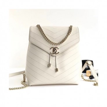 Chanel 2019 Women Back Pack ,25CM - 샤넬 2019 여성용 백팩,CHAB0709,25CM,화이트