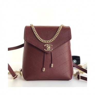Chanel 2019 Women Back Pack ,25CM - 샤넬 2019 여성용 백팩,CHAB0707,25CM,와인