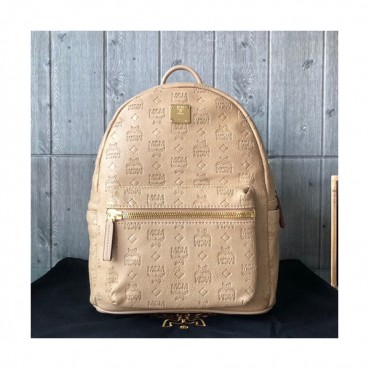 MCM 2019 Leather Back Pack,26cm - 엠씨엠 2019 레더 남여공용 백팩 MCMB0198, 26cm,베이지
