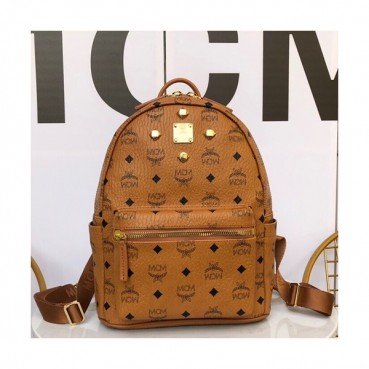 MCM 2019 Visetos Back Pack,26cm - 엠씨엠 2019 비세토스 남여공용 백팩 MCMB0193, 26cm,브라운