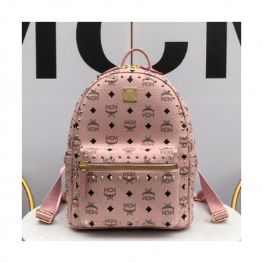 MCM 2019 Visetos Back Pack,17/21/26cm - 엠씨엠 2019 비세토스 남여공용 백팩 MCMB0180, 17/21/26cm,핑크