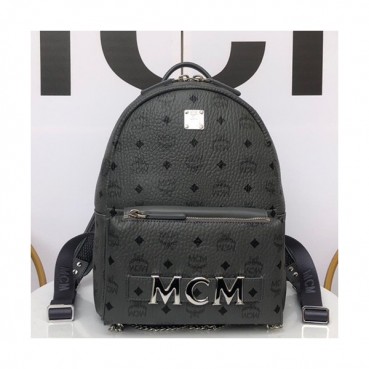 MCM 2019 Visetos Back Pack,26cm - 엠씨엠 2019 비세토스 남여공용 백팩 MCMB0179, 26cm,그레이