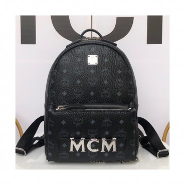 MCM 2019 Visetos Back Pack,26cm - 엠씨엠 2019 비세토스 남여공용 백팩 MCMB0178, 26cm,블랙
