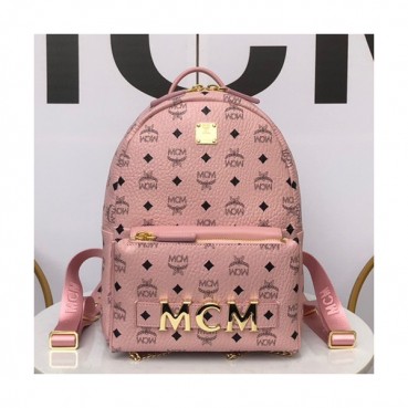 MCM 2019 Visetos Back Pack,26cm - 엠씨엠 2019 비세토스 남여공용 백팩 MCMB0175, 26cm,핑크