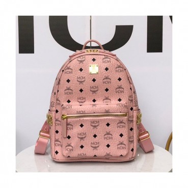 MCM 2022 Stark Leather Back Pack,21/26/34cm - 엠씨엠 2022 스타크 레더 남여공용 백팩 MCMB0164, 20/25/33cm,핑크