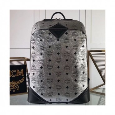 MCM 2019 Duke Nappa Back Pack,42cm - 엠씨엠 2019 듀크 나파 남성용 백팩 MCMB0161, 42cm,실버