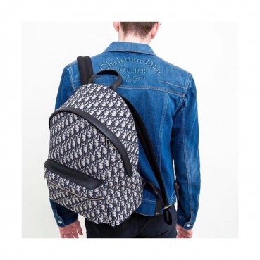Dior 2019 Canvas Large Back Pack ,42CM - 디올 2019 캔버스 라지 남여공용 백팩,DIOB0117,42CM,블랙