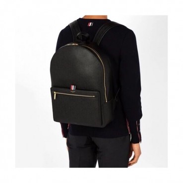 Thom Brown 2019 Leather Back Pack ,40CM - 톰브라운 2019 레더 남성용 백팩 THOB0008,40CM,블랙