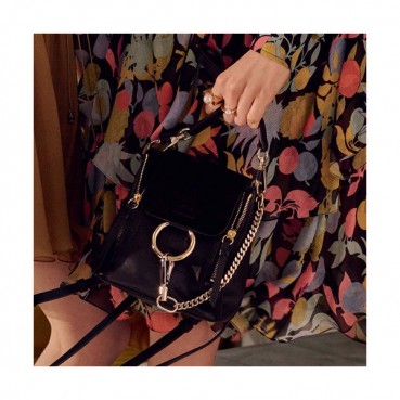 Chole 2019 Faye Leather Tote Shoulder Bag / Back Pack, 19/25.8cm -  끌로에 2019 페이 레더 토트 숄더백/백팩,CLB0039,19/25.8cm,블랙