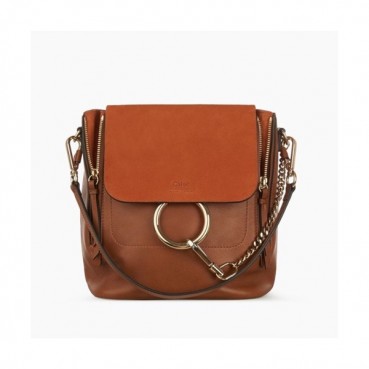 Chole 2019 Faye Leather Tote Shoulder Bag / Back Pack, 19/25.8cm -  끌로에 2019 페이 레더 토트 숄더백/백팩,CLB0038,19/25.8cm,브라운